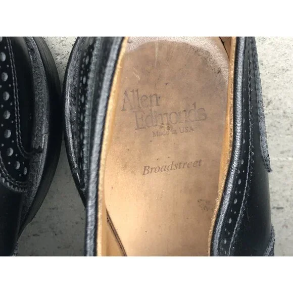 Allen Edmonds Broadstreet Black Leather Oxfords Dress Shoes Men's Size 10E - Picture 9 of 10
